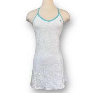 Vintage Lilly Pulitzer White Activewear Sleeveless Dress with Built-in Bra